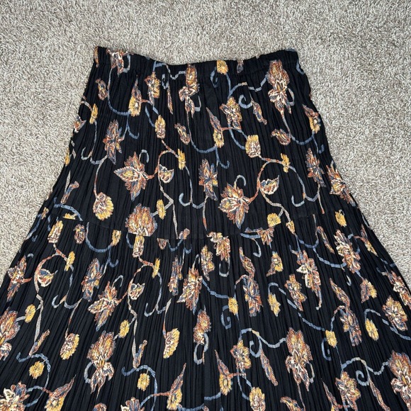 Vtg Broomskirt Maxi Skirt Womens XL Floral Boho Lucia Lukken USA - Picture 2 of 10